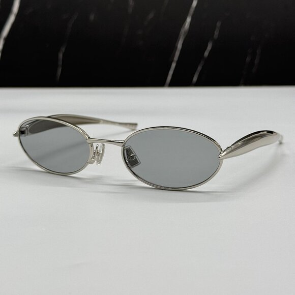 NEW BOTTEGA VENETA SUNGLASSES SILVER WOMEN EYEWEAR BOTTEGA VENETA BV1386S 007 main image 4
